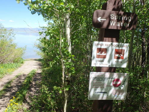 GDMBR: The Upper Red Rock Lake Camp Ground has fresh water Spring.